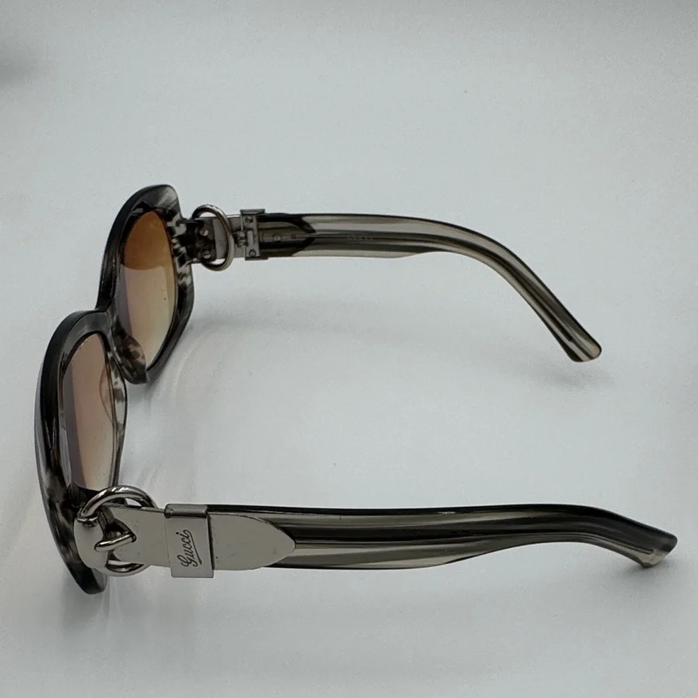 Vintage Gucci Women's Grey Sunglasses